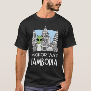 エイリアン アンコールワット クメール歴史的寺院 カンボジア Tシャツ