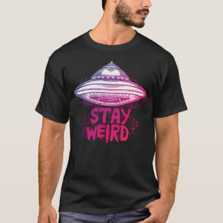 エイリアン – ウェイルドス風変わりのステイ飛んでいるソーサー Tシャツ