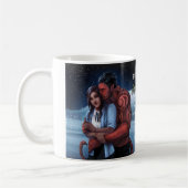 エイリアン・ウォーロード・マグと一緒に雪に囲まれる コーヒーマグカップ (左)