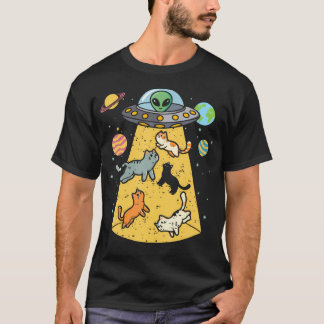 エイリアン+エイリアン+キャット+UFO+スペース Tシャツ