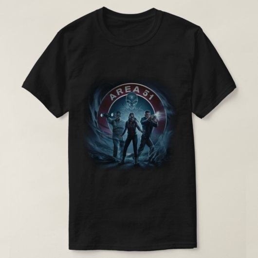 エイリアン – エリア51 Tシャツ (デザイン正面)