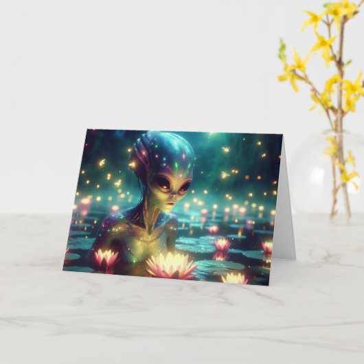 エイリアン カード (黄色い花)