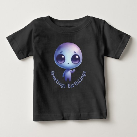 エイリアン – グリーティングアース ベビーTシャツ (正面)