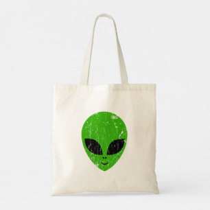 エイリアン・グリーン・ヘッドufo SF超知識者 トートバッグ
