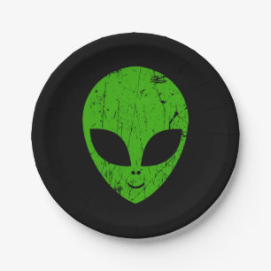 エイリアン・グリーン・ヘッドufo SF超知識者 ペーパープレート