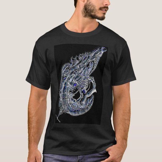 エイリアン+シュリンプ+インク+アート Tシャツ (正面)
