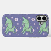 エイリアン+ジカ+フォークアート | 幻想的な緑の子ジカ Case-Mate iPhoneケース (裏面 (横))