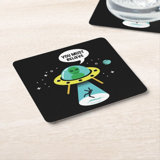 エイリアン スクエアペーパーコースター (アングル)