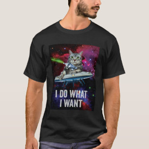 エイリアン スペース キャット UFO Tシャツ