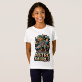 エイリアン+ダイナソー+アストロサウルス: レトロ宇宙飛行士 スペース Tシャツ (正面フル)