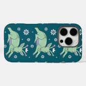 エイリアン+ディア+フォークアート | 幻想的な緑の子鹿 Case-Mate iPhoneケース (裏面 (横))