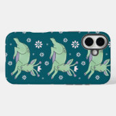 エイリアン+ディア+フォークアート | 幻想的な緑の子鹿 Case-Mate iPhoneケース (裏面 (横))