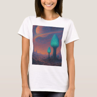エイリアン・ドリームスケープ・グロウ - 宇宙探検Tシャツ Tシャツ