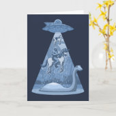 エイリアン、ビッグフット、ユニコーン、ネッシー カード (黄色い花)