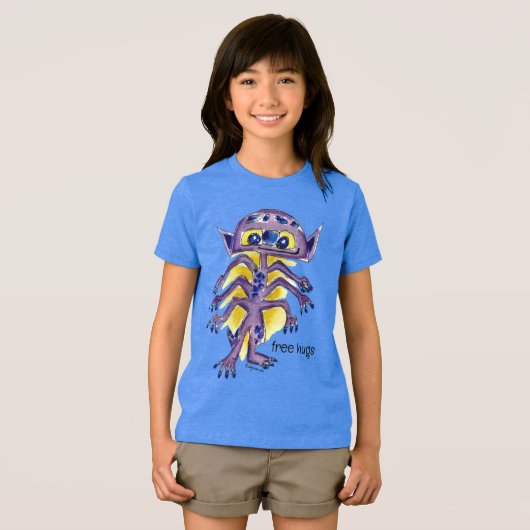 エイリアン フリーハグス(前面・背面) トライブレンドTシャツ (正面全面)