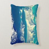 エイリアン・プラネット – 3D Edコンピュータ・アートワーク岩とs アクセントクッション (正面(垂直))