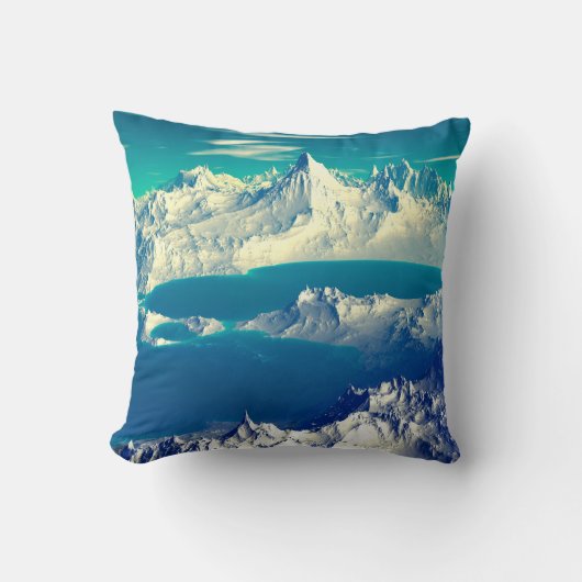 エイリアン・プラネット – 3D Edコンピュータ・アートワーク岩とs クッション (正面)