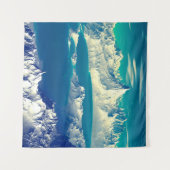 エイリアン・プラネット – 3D Edコンピュータ・アートワーク岩とs タペストリー (正面(横))