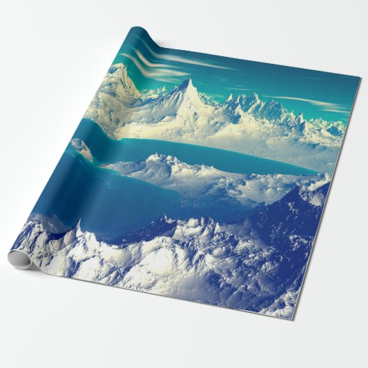 エイリアン・プラネット – 3D Edコンピュータ・アートワーク岩とs ラッピングペーパー (アンロールド)