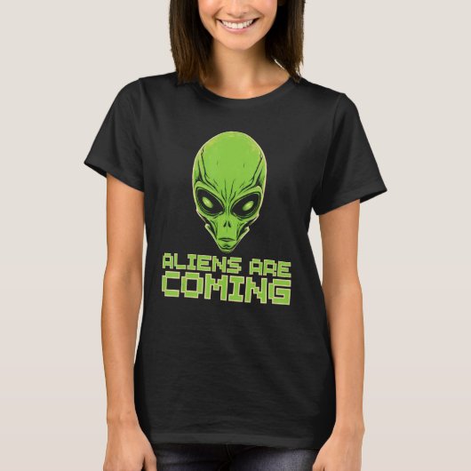 エイリアン+ヘッド+UFO+人間+フェスティバル+コー Tシャツ (正面)