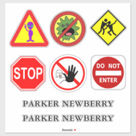 エイリアン、モンスター、ゾンビ&シンボルや象徴名前をカスタムする14インチ シール