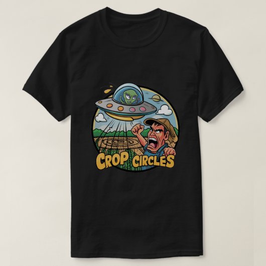エイリアン – 円をトリミング Tシャツ (デザイン正面)