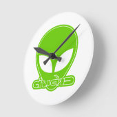 エイリアン[外国人]タンタオ★タイ語台本 ラウンド壁時計 (傾斜)