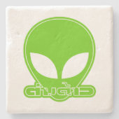 エイリアン[外国人]唐ダオ★タイ語文字 ストーンコースター (正面)