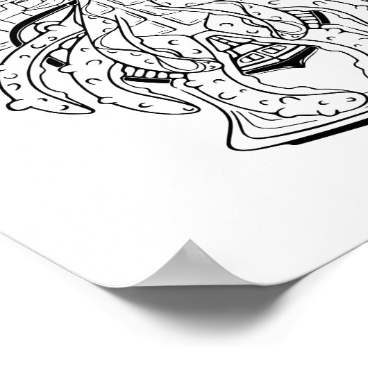 エイリアン:宇宙タートルウォリアーのカラーリングページ子供へ ポスター (角)