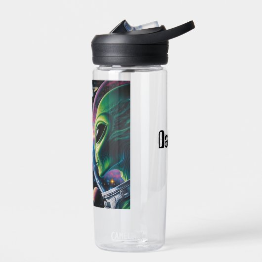 エイリアン・宇宙宇宙飛行士パーソナライズされた ウォーターボトル (左面)