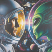 エイリアン・宇宙飛行士宇宙 シール (正面)