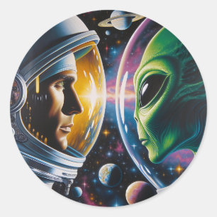 エイリアン・宇宙飛行士宇宙 ラウンドシール
