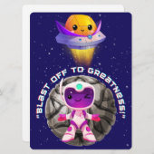 エイリアン、宇宙、ロケット船、惑星、そして宇宙飛行士たち シーズンカード (正面/裏面)