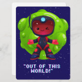 エイリアン、宇宙、ロケット船、惑星、そして宇宙飛行士たち シーズンカード (正面/裏面)
