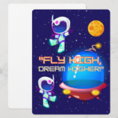 エイリアン、宇宙、ロケット船、惑星、そして宇宙飛行士 シーズンカード (正面/裏面)