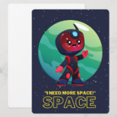 エイリアン、宇宙、ロケット船、惑星、そして宇宙飛行士 シーズンカード (正面/裏面)