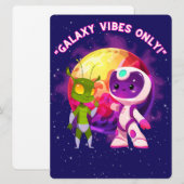 エイリアン、宇宙、ロケット船、惑星、そして宇宙飛行士 シーズンカード (正面/裏面)