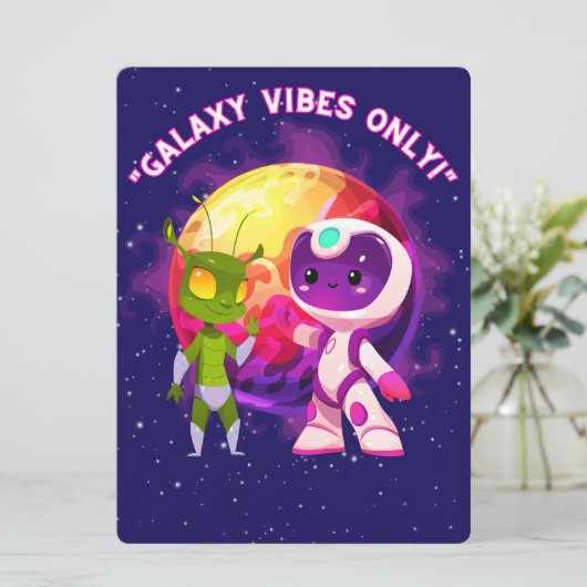 エイリアン、宇宙、ロケット船、惑星、そして宇宙飛行士 シーズンカード (スタンド正面)