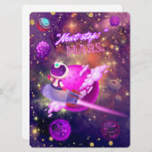 エイリアン、宇宙、ロケット船、惑星、そして宇宙飛行士 シーズンカード (正面/裏面)