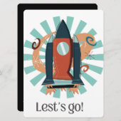 エイリアン、宇宙、ロケット船、惑星、そして宇宙飛行士 シーズンカード (正面/裏面)