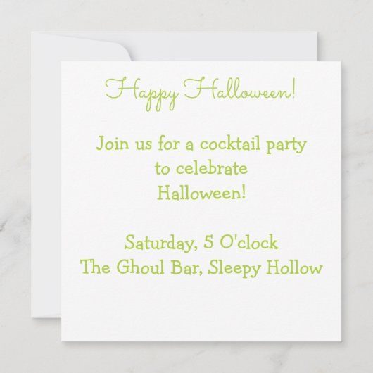 エイリアン 招待状 (裏面)