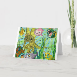 エイリアン,水泳からチュルフストップを迎えようとしてい離れる カード