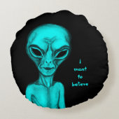 エイリアン、私はしたい信じ ラウンドクッション (裏面)