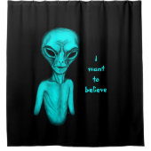 エイリアン、私は信じ、 シャワーカーテン (正面)