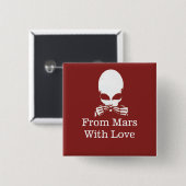 エイリアン、話悪事なし、編集文字 缶バッジ (正面&裏面)