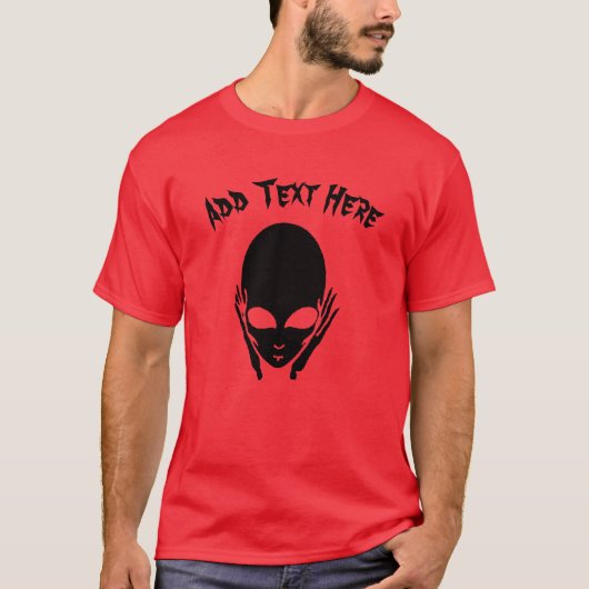 エイリアン、追加ことわざ、編集文字 Tシャツ (正面)