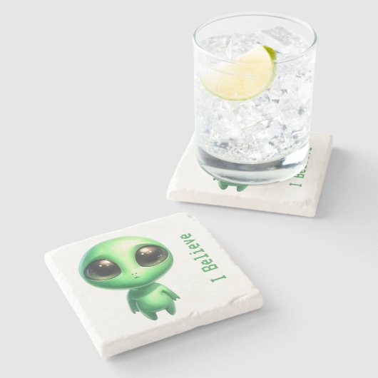 エイリアン- I 信じ ストーンコースター (横)