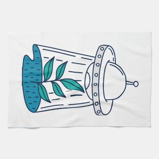 エイリアン UFO キッチンタオル (横)