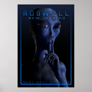 エイリアン、UFO、Roswellのミステリー、遭遇、abあります ポスター