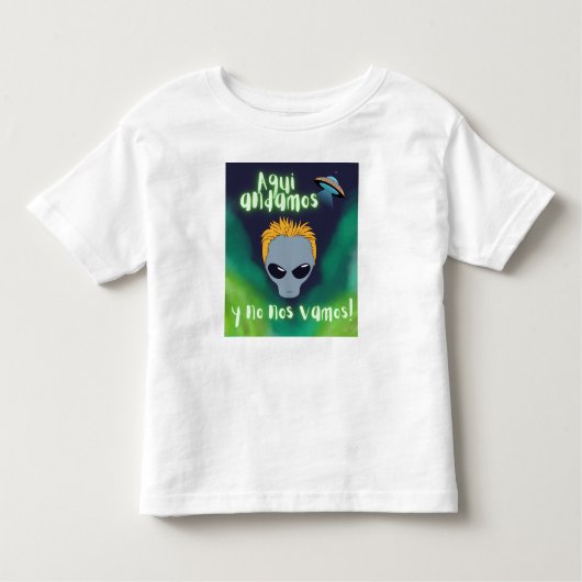 エイリアンaqui estamos y no nos vamos, ufo, extrater トドラーTシャツ (正面)
